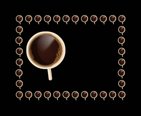 Warme Koffie Een Witte Mok Van Bovenaf Gezien Dit Een — Stockfoto