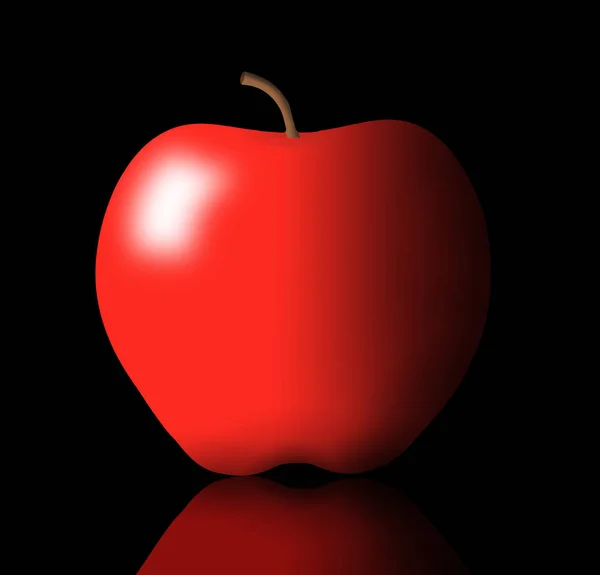 Jablka Jsou Předmětem Této Ilustrace Která Obsahuje Zářivé Barvy Dramatické — Stock fotografie
