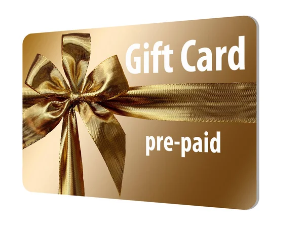 Eine Prepaid Geschenkkarte Ist Hier Sehen Ist Gold Mit Goldenem — Stockfoto