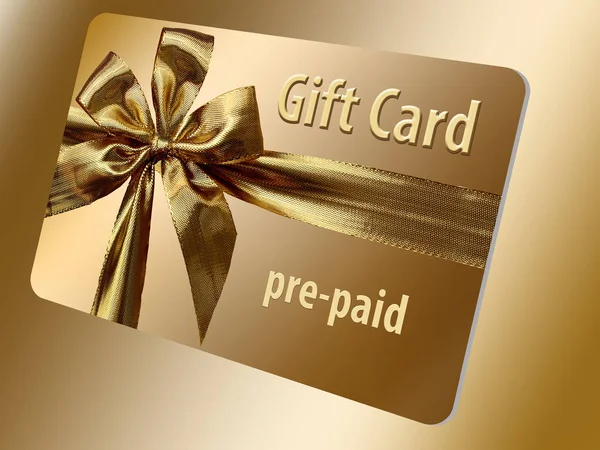 Eine Prepaid Geschenkkarte Ist Hier Sehen Ist Gold Mit Goldenem — Stockfoto