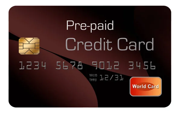 Hier Een Pre Paid Credit Card Gebruikt Verbeteren Kredietscore — Stockfoto