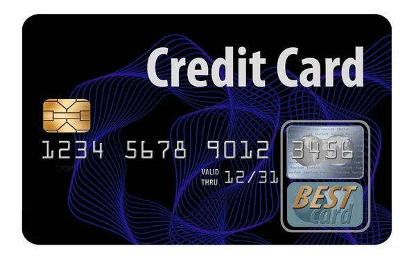 Hier Een Mock Credit Card Geïsoleerd Achtergrond — Stockfoto