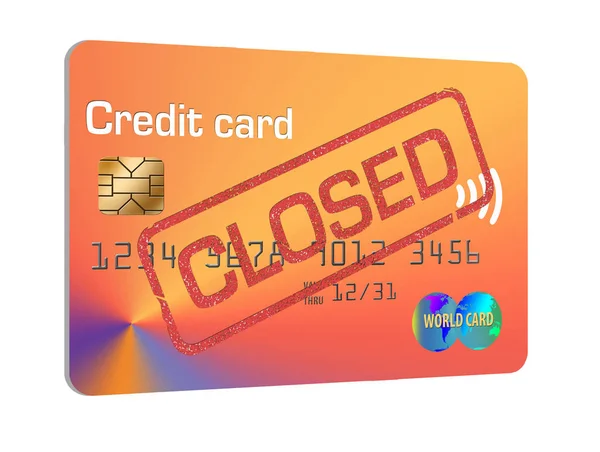 Here Credit Card Has Been Canceled Closed Illustrate Idea Problems — Stock Photo, Image