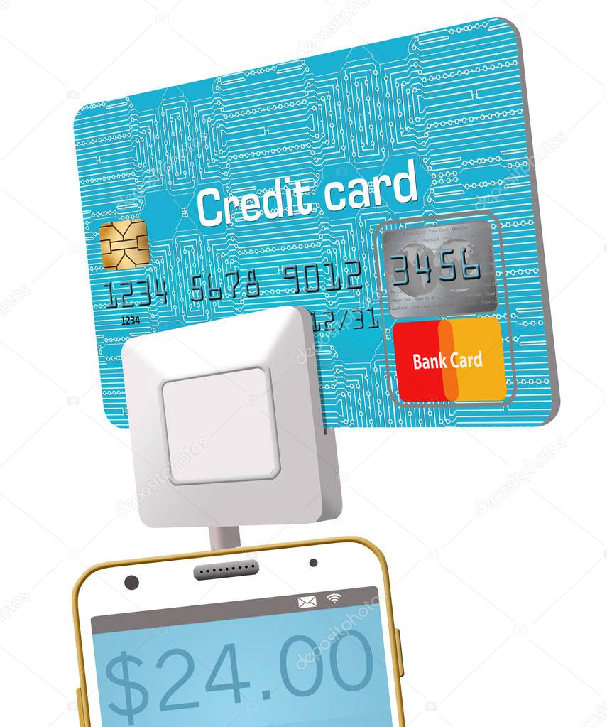 Here is a cell phone credit card reader as it read the info on a credit card.