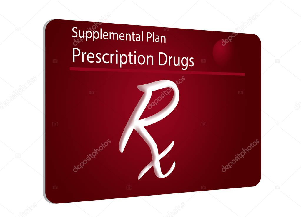 Here is a mock, generic prescription supplemental insurance card. This is an illustration.