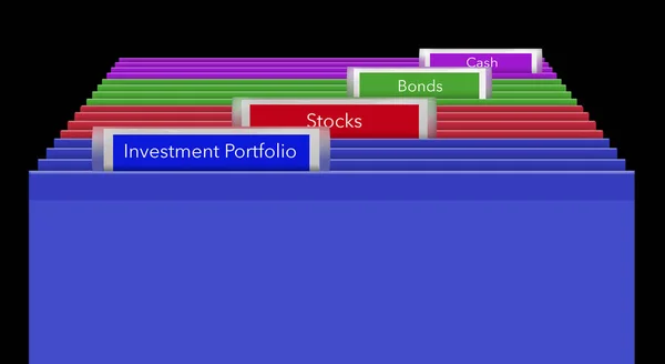 Des Dossiers Colorés Avec Des Étiquettes Montrent Tenue Dossiers Une — Photo