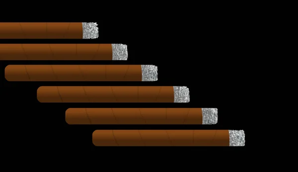 二手烟是这个例子的主题与烟从雪茄咆哮出来与文本的区域包括 这是一个例子 — 图库照片
