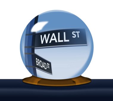 Wall Street, sokak tabelası bir fortune teller'ın kristal top görüntü borsa hakkında bu içinde odak haline gelir. Bu bir örnektir.