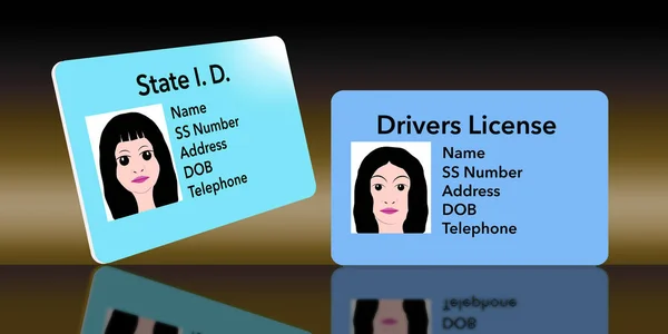 Here is an illustration of a state identification card that is used for youngsters.