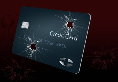 Bu kırık cam gibi görünüyor ve kişisel kredi kaygıları benzer konuların çok göstermek için kullanılan bir kredi kartım. Bu bir örnektir.