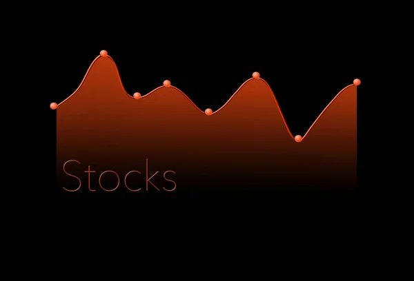 Şte Modern Borsa Grafik Grafik Bir Örnektir — Stok fotoğraf