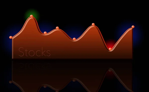 Современная Диаграмма Фондового Рынка Иллюстрация — стоковое фото