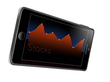 Bu cep telefonunda bir borsa app sahip göstermektedir. Bu bir örnektir.