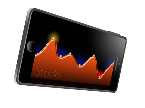 Isso Ilustra Ter Aplicativo Bolsa Valores Seu Celular Isto Uma — Fotografia de Stock