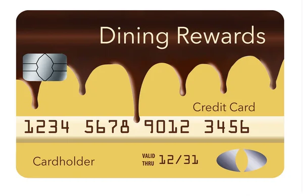 Credit Card Offers Cash Back Rewards Dining Out Designed Look — Stock Photo, Image