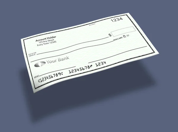 Personal bank checks from an individual checking account is pictured here. — Stock Photo, Image