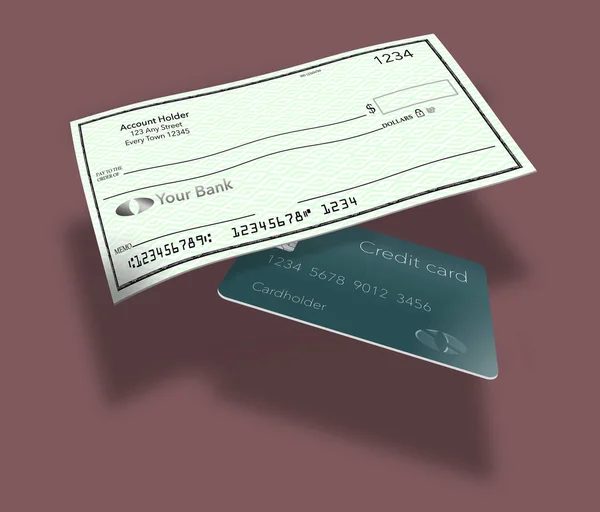 Cheques Bancários Pessoais Uma Conta Bancária Individual São Mostrados Aqui — Fotografia de Stock