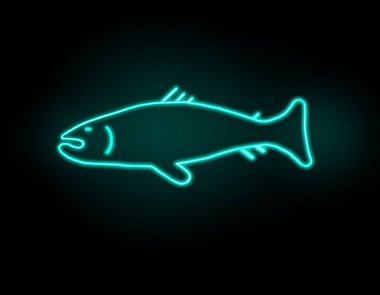 Bir balık gibi görünüyor ve kırmızı harflerle 