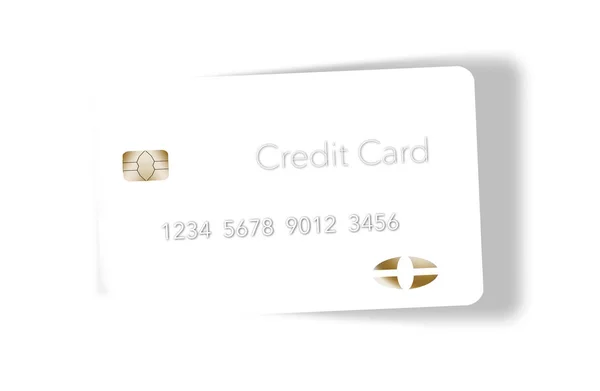 Unique Look White Credit Card Seen Light Background Illustration — Stock Photo, Image