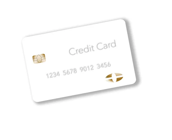 Pro Jedinečný Vzhled Vidět Bílý Kreditní Karty Světlém Pozadí Ilustrace — Stock fotografie