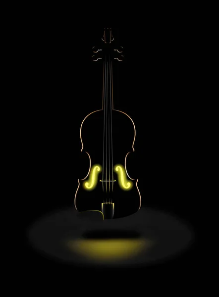 Toni Dorati Violino Classico Esprimono Con Una Luce Dorata Luminosa — Foto Stock