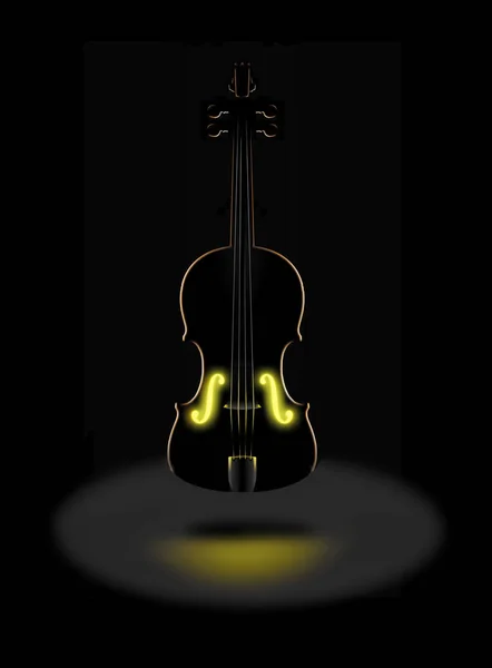 Toni Dorati Violino Classico Esprimono Con Una Luce Dorata Luminosa — Foto Stock