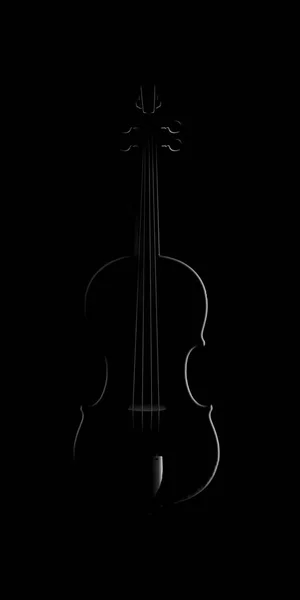 バイオリンは顕著に見られると異常なこのイメージで照明です イラストです — ストック写真