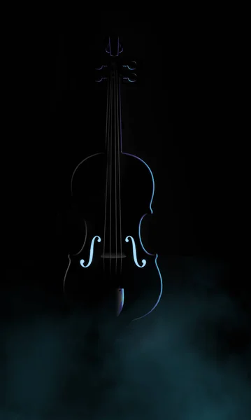 Violin Seen Striking Unusual Lighting Image Illustration — Stock Photo, Image