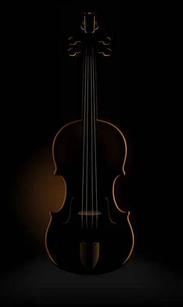 Цьому Зображенні Можна Побачити Скрипку Вражаючому Незвичайному Освітленні Ілюстрація — стокове фото