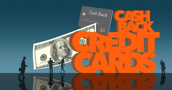 Cash Back Ricompensa Carte Credito Oggetto Questa Immagine Lettere Giganti — Foto Stock