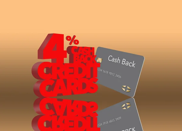 Cash Back Ricompensa Carte Credito Oggetto Questa Immagine Lettere Giganti — Foto Stock