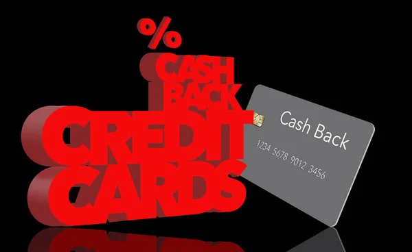 Cash back reward credit cards is the subject of this image of giant letters and little people in a public place. This is an illustration.