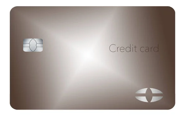 ここでは 現代的なミニマリストデザインの汎用クレジットカードまたはデビットカードです それは白い背景に隔離されている — ストック写真