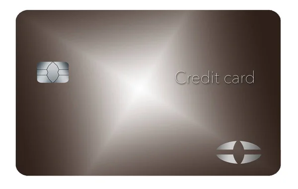 Here is a generic credit or debit card with a contemporary minimalist design. It is isolated on a white background.