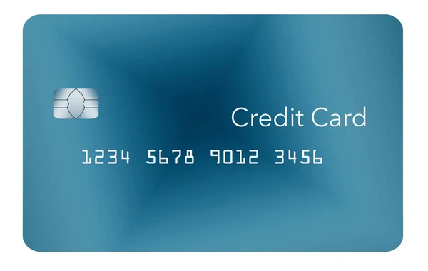 Here Generic Credit Debit Card Contemporary Minimalist Design Isolated White — Stock Photo, Image