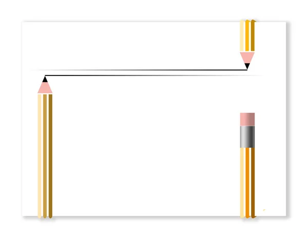 Potloden Maken Een Frame Dit Grafisch Ontwerp Een Interessante Ruimte — Stockfoto