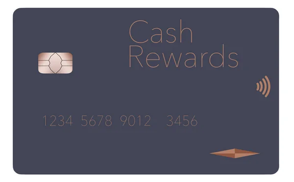 Hier Een Cash Rewards Creditcard Debetkaart Het Werpt Een Schaduw — Stockfoto