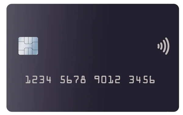 Generic Mock Credit Debit Card Seen Isolated White Background — Stock Photo, Image