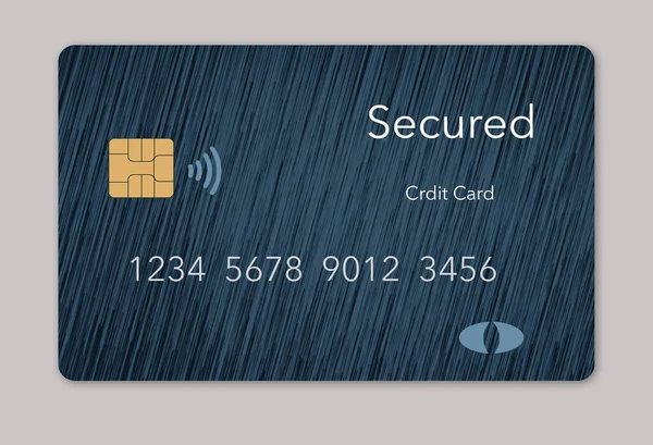 Aqui Está Cartão Crédito Seguro Genérico Simulado Com Linhas Corte — Fotografia de Stock