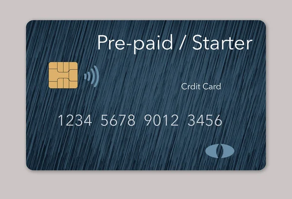 Here Mock Generic Pre Paid Starter Credit Card Light Blue — Stock Photo, Image