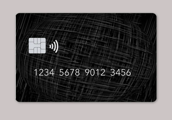 Hier Een Mock Generieke Debetkaart Creditcard Met Een Ontwerp Van — Stockfoto