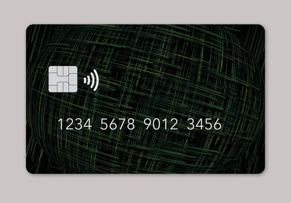 Hier Een Mock Generieke Debetkaart Creditcard Met Een Ontwerp Van — Stockfoto