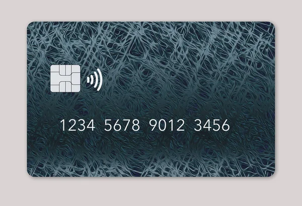 Εδώ Είναι Μια Εικονική Χρεωστική Κάρτα Γενικής Χρήσης Πιστωτική Κάρτα — Φωτογραφία Αρχείου