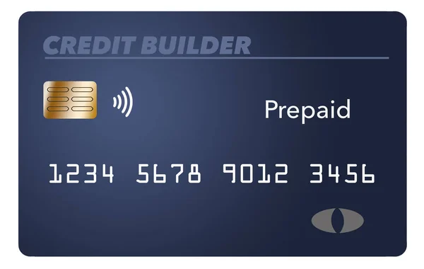 Here Blue Pre Paid Credit Building Credit Repairing Credit Card — Stock Photo, Image