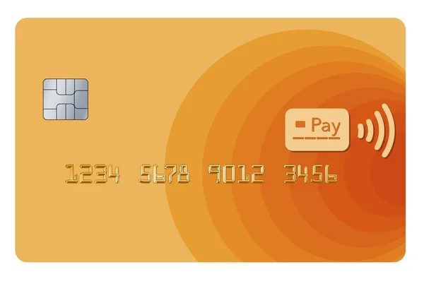 Tap Pay Credit Debit Card Mock Generic Version Seen Isolated — Stock Photo, Image