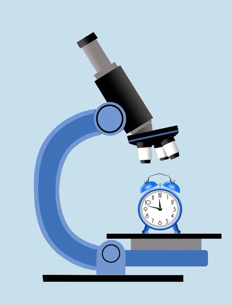 Часы Находятся Микроскопом Иллюстрации Пристальном Взгляде Управление Временем — стоковое фото