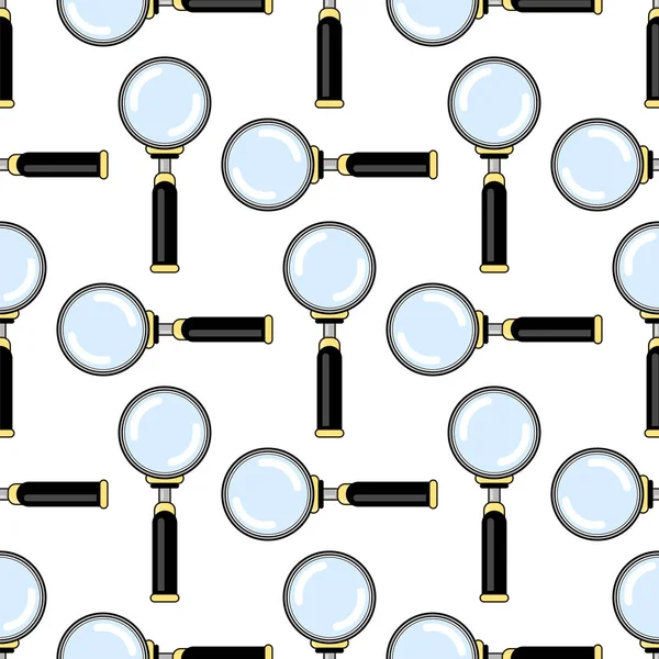 Nagyító a reflexió Seamless Pattern — Stock Vector