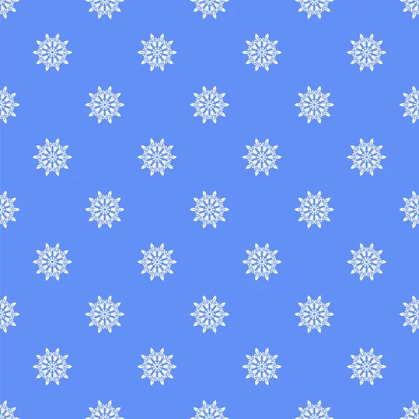 Płatki śniegu Seamless Pattern. Zima Boże Narodzenie dekoracyjne tekstury — Wektor stockowy