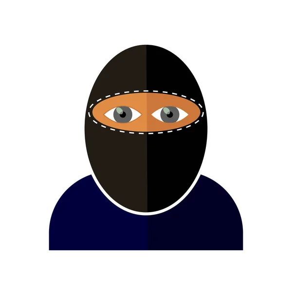 Gangster pictogram geïsoleerd — Stockvector