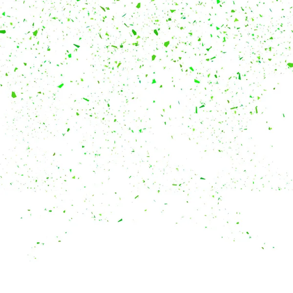 Green Confetti Seamless Patter. Set of Particles. — Stock Vector